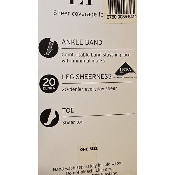 Nwt Nylon Anklets Light Nude /beige - Picture 2 of 2